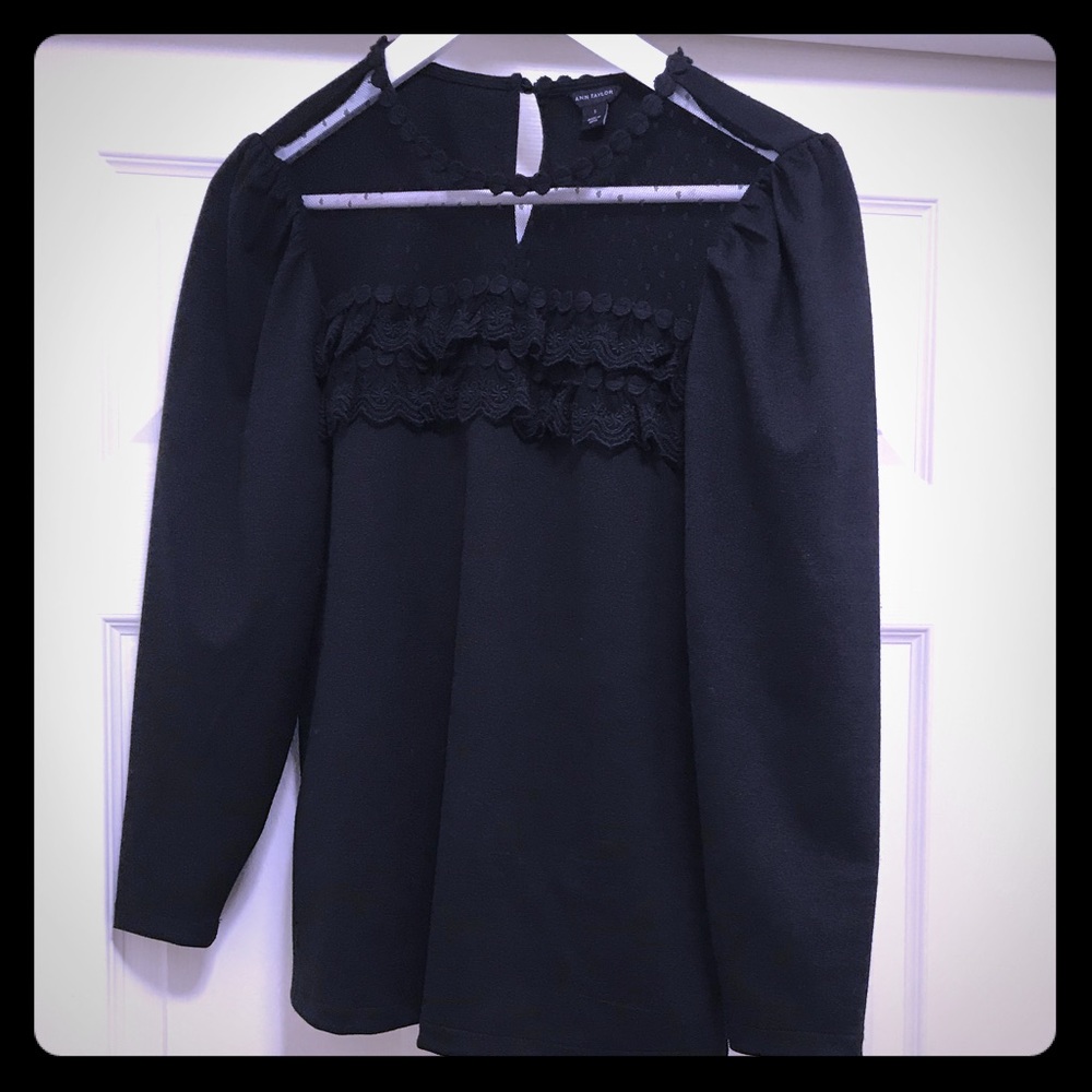 Ann Taylor Blouse with Key Hole back